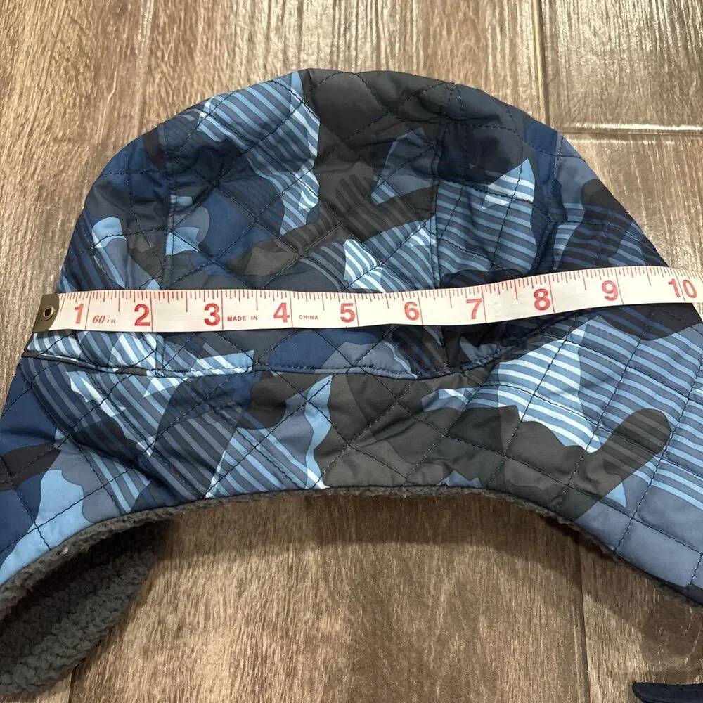 Gymboree Boys Camouflage Winter Hat With Ear Coverage Boys Age‎ 4-7 Fleece Lined